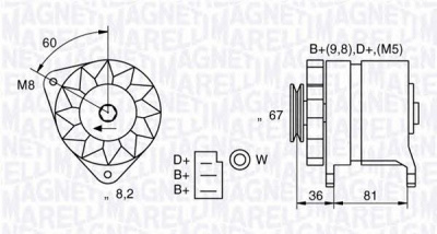 MAGNETI MARELLI 054022384010 -  Генератор